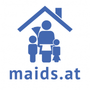 Logo: maids.at blue logo. white bg.png